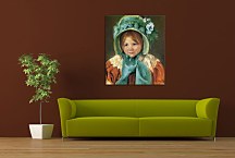 Sarah in a Green Bonnet Obraz zs17571