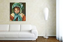 Sarah in a Green Bonnet Obraz zs17571