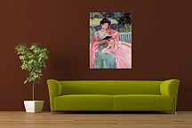 Auguste Reading to Her Daughter Obraz zs17574