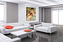 Young Mother Sewing - Reprodukcia zs17583