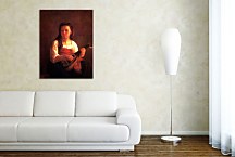 The Mandolin Player - Reprodukcia  zs17592