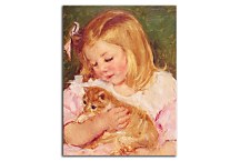 Sara Holding A Cat Obraz zs17601