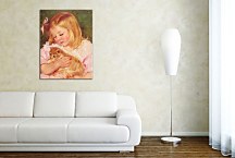 Sara Holding A Cat Obraz zs17601