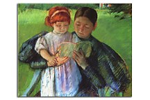 Nurse Reading to a Little Girl Obraz zs17610