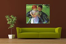 Nurse Reading to a Little Girl Obraz zs17610