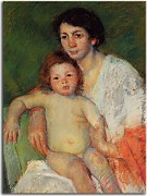 Nude Baby on Mother`s Lap Obraz zs17612