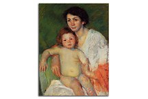 Nude Baby on Mother`s Lap Obraz zs17612