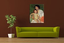 Nude Baby on Mother`s Lap Obraz zs17612