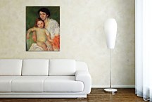 Nude Baby on Mother`s Lap Obraz zs17612