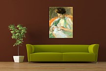 Mother Jeanne Nursing Her Baby Obraz zs17618