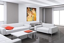 The Mirror, Mother Wearing A Sunflower On Her Dress - Reprodukcia  zs17619