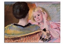 Mother Combing Sara's Hair Obraz zs17622