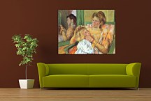 Mother Combing Her Child's Hair Obraz zs17623