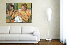 Mother Combing Her Child's Hair Obraz zs17623