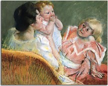 Mother and Children - Mary Cassatt Obraz  zs17624