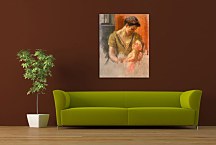 Mother and Child Smiling at Each Other - Mary Cassatt Obraz zs17626