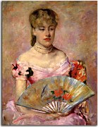 Lady with a Fan Mary Cassatt Obraz zs17632