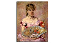 Lady with a Fan Mary Cassatt Obraz zs17632