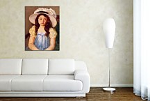 Francoise Wearing a Big White Hat Mary Cassatt Obraz zs17637