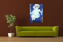 Elsie in a Blue Chair Mary Cassatt Obraz zs17638