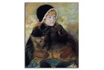 Elsie Cassatt Holding a Big Dog  Mary Cassatt Obraz zs17639