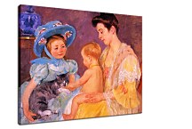 Children Playing with a Cat Mary Cassatt Obraz zs17642