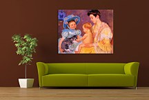 Children Playing with a Cat Mary Cassatt Obraz zs17642