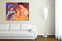 Children Playing with a Cat Mary Cassatt Obraz zs17642