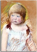 Child with Bangs in a Blue Dress Mary Cassatt Obraz zs17644