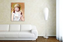 Child with Bangs in a Blue Dress Mary Cassatt Obraz zs17644