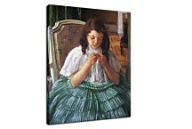 Françoise in Green, Sewing Mary Cassatt Obraz zs17648