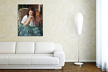 Françoise in Green, Sewing Mary Cassatt Obraz zs17648