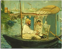 Monet in his Floating Studio - Reprodukcia zs17705