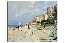 The Boardwalk on the Beach at Trouville - Reprodukcia Claude Monet zs17706