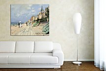 The Boardwalk on the Beach at Trouville - Reprodukcia Claude Monet zs17706