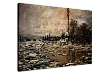 Breakup of Ice, Lavacourt, Grey Weather Reprodukcia Claude Monet zs17712