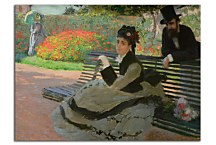 Camille Monet on a Garden Bench - Obraz zs17718
