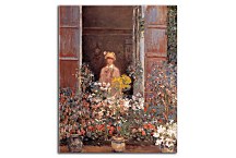 Camille Monet at the Window Obraz zs17719