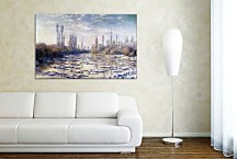 Floating Ice Near Vetheuil Reprodukcia Claude Monet zs17725