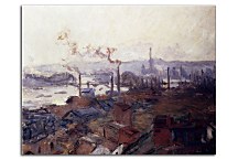 Reprodukcia Claude Monet - General View Of Rouen From St.Catherines Bank zs17731