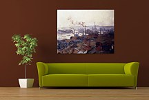 Reprodukcia Claude Monet - General View Of Rouen From St.Catherines Bank zs17731