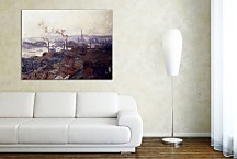 Reprodukcia Claude Monet - General View Of Rouen From St.Catherines Bank zs17731