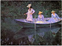 Obraz Claude Monet - In the Norvegienne Boat at Giverny zs17744