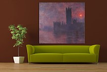Houses of Parliament, London, Sun Breaking Through Obraz Claude Monet - zs17760