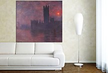 Houses of Parliament, London, Sun Breaking Through Obraz Claude Monet - zs17760