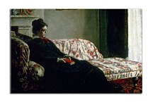 Meditation, Madame Monet Sitting on a Sofa Obraz Claude Monet - zs17764