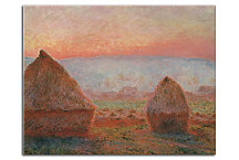 Haystacks at Giverny, the Evening Sun Obraz Claude Monet - zs17765