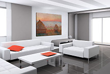 Haystacks at Giverny, the Evening Sun Obraz Claude Monet - zs17765