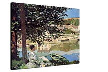 River Scene at Bennecourt Obraz Claude Monet - zs17767