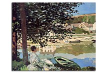 River Scene at Bennecourt Obraz Claude Monet - zs17767
